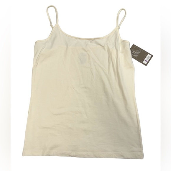 2 pack XL size Merona NWT tank tops. One brown, one white, adjustable straps. - Picture 2 of 11